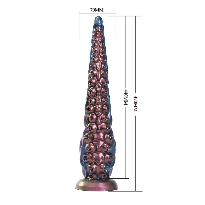 POWER MONSTERS - ABYSSAL TENTACLE DILDO TRICOLOR 46 CM Ø 7 CM 5 POWER MONSTERS - ABYSSAL TENTACLE DILDO TRICOLOR 46 CM Ø 7 CM - Imagen 5