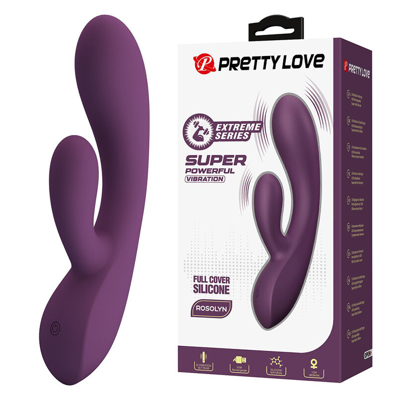 PRETTY LOVE - ROSOLYN VIBRADOR RABBIT RECARGABLE 10 FUNCIONES 1 PRETTY LOVE - ROSOLYN VIBRADOR RABBIT RECARGABLE 10 FUNCIONES