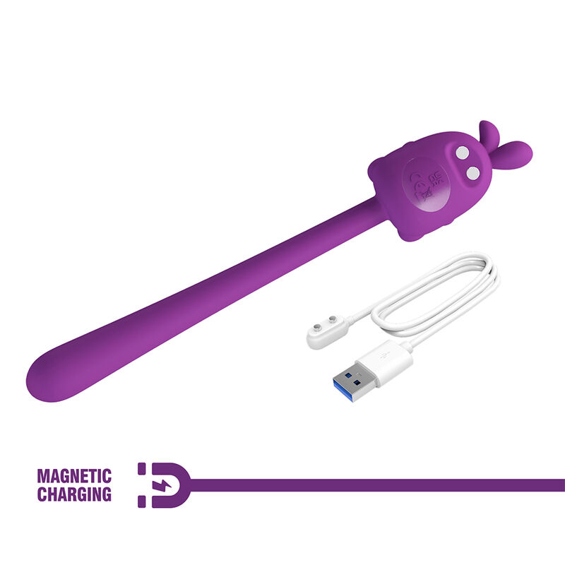 PRETTY LOVE - VIBRADOR FLEXIBLE CUTE BUNNY FLIRTING STICK RECARGABLE USB MORADO 10 PRETTY LOVE - VIBRADOR FLEXIBLE CUTE BUNNY FLIRTING STICK RECARGABLE USB MORADO - Imagen 10