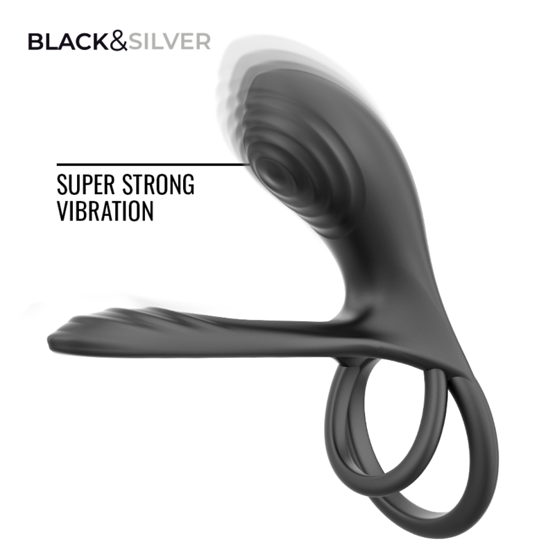 BLACK & SILVER - RIPLEY ANILLO VIBRADOR RECARGABLE CON CONTROL REMOTO NEGRO 3 BLACK & SILVER - RIPLEY ANILLO VIBRADOR RECARGABLE CON CONTROL REMOTO NEGRO - Imagen 3