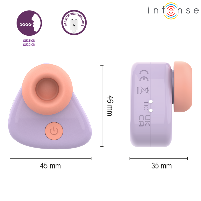 INTENSE - CUKI ESTIMULADOR DE CLÍTORIS POR SUCCIÓN RECARGABLE USB LILA 3 INTENSE - CUKI ESTIMULADOR DE CLÍTORIS POR SUCCIÓN RECARGABLE USB LILA - Imagen 3