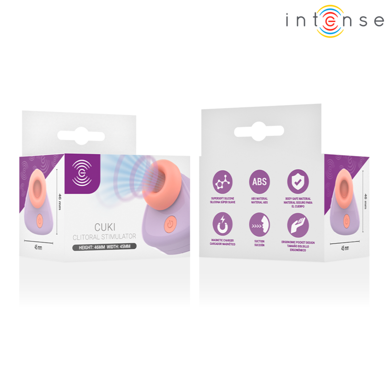 INTENSE - CUKI ESTIMULADOR DE CLÍTORIS POR SUCCIÓN RECARGABLE USB LILA 5 INTENSE - CUKI ESTIMULADOR DE CLÍTORIS POR SUCCIÓN RECARGABLE USB LILA - Imagen 5
