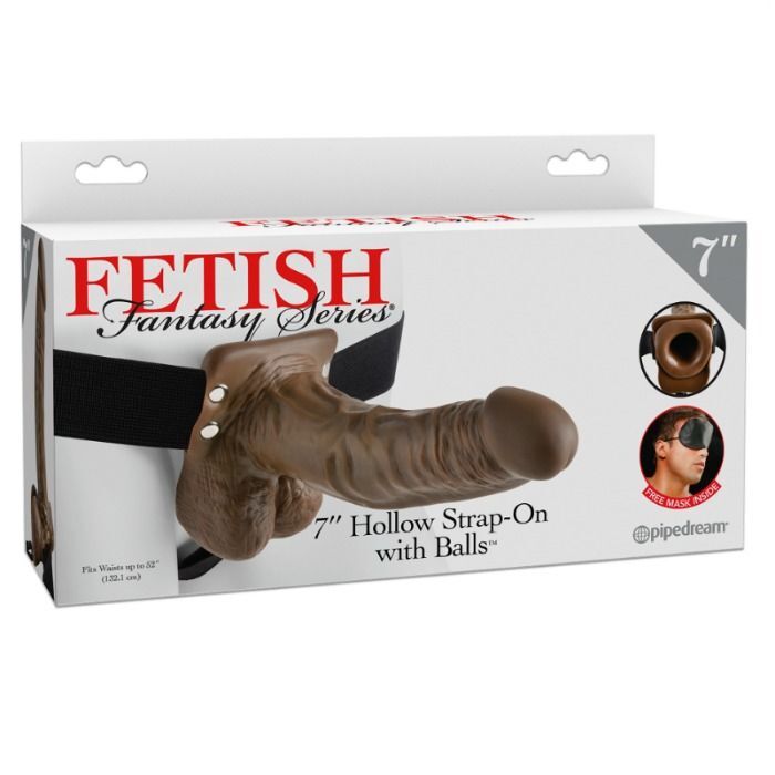FETISH FANTASY SERIES - STRAP-ON HUECO CON TESTÍCULOS 17.8 CM 1 FETISH FANTASY SERIES - STRAP-ON HUECO CON TESTÍCULOS 17.8 CM