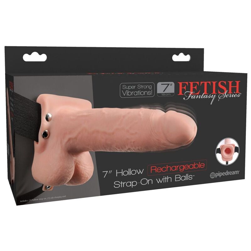 FETISH FANTASY SERIES - STRAP ON HUECO REALISTA VIBRADOR CON TESTÍCULOS 17,8 CM 17 img 232860 44f7dc5599b0e5b19c12da6ae2072327 1