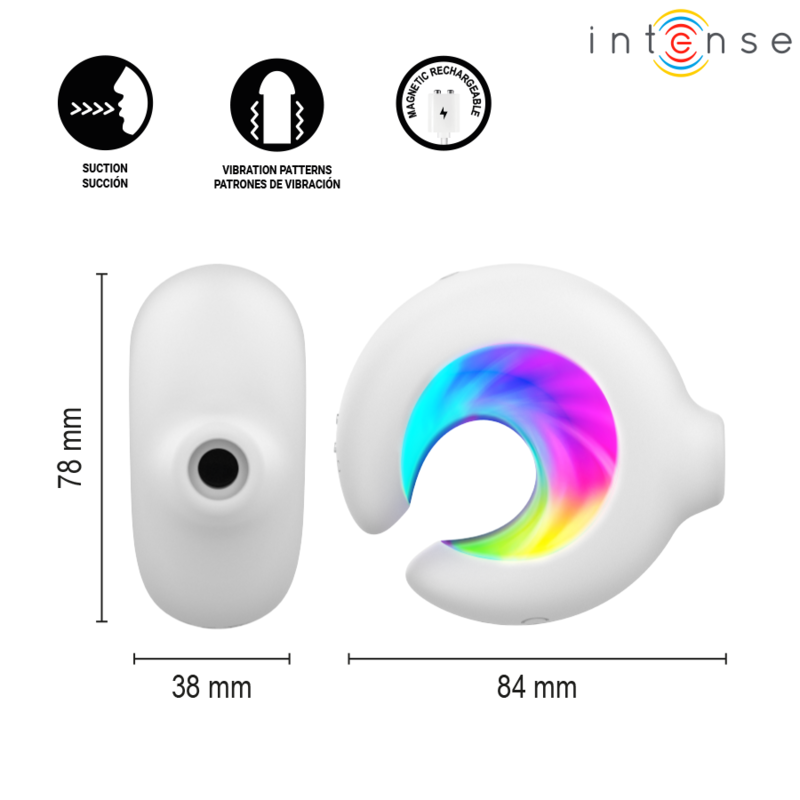 INTENSE - ASTON ESTIMULADOR DE CLÍTORIS POR SUCCIÓN Y VIBRACIÓN RECARGABLE USB BLANCO 5 INTENSE - ASTON ESTIMULADOR DE CLÍTORIS POR SUCCIÓN Y VIBRACIÓN RECARGABLE USB BLANCO - Imagen 5
