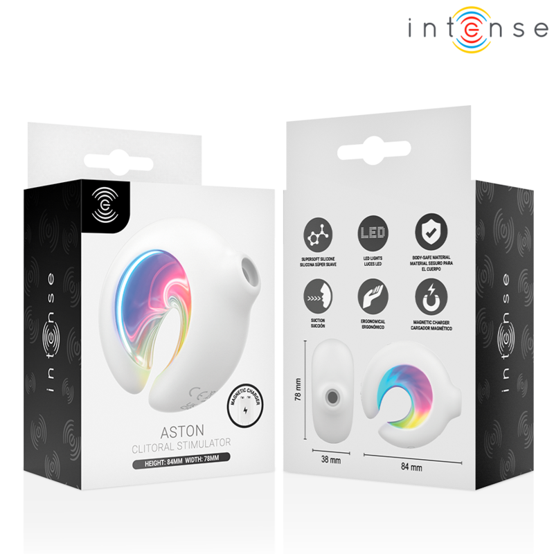 INTENSE - ASTON ESTIMULADOR DE CLÍTORIS POR SUCCIÓN Y VIBRACIÓN RECARGABLE USB BLANCO 2 INTENSE - ASTON ESTIMULADOR DE CLÍTORIS POR SUCCIÓN Y VIBRACIÓN RECARGABLE USB BLANCO - Imagen 2