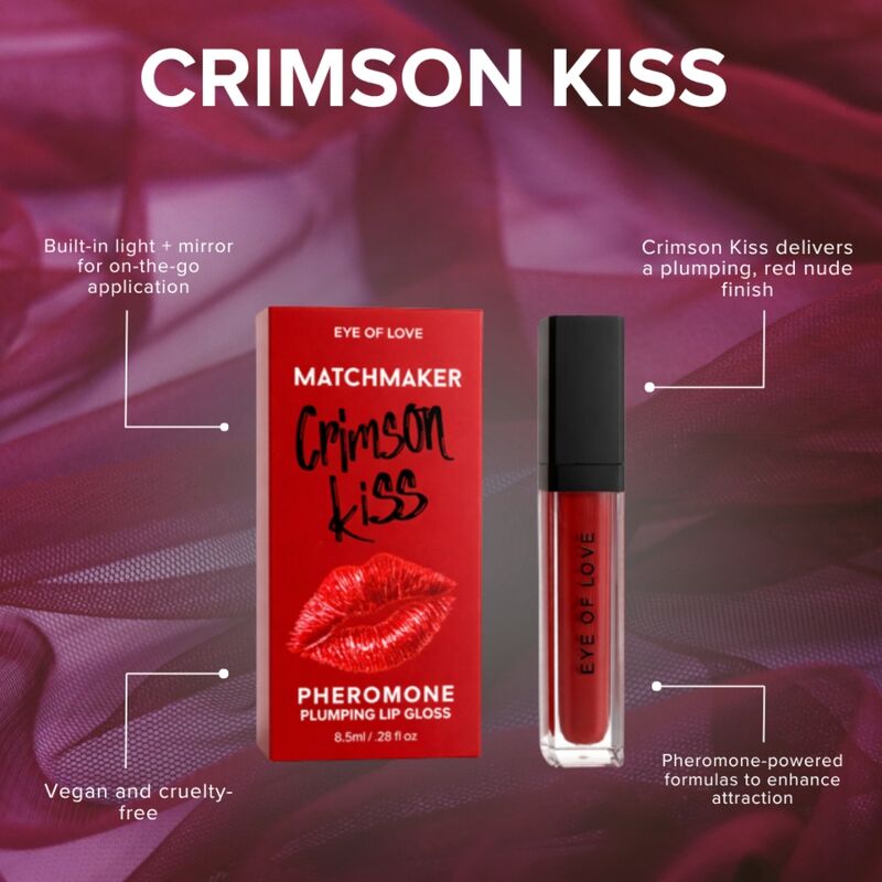 EYE OF LOVE - MATCHMAKER CRIMSON KISS BRILLO LABIAL ROJO EFECTO VOLUMEN CON FEROMONAS 8,5 ML 9 EYE OF LOVE - MATCHMAKER CRIMSON KISS BRILLO LABIAL ROJO EFECTO VOLUMEN CON FEROMONAS 8,5 ML - Imagen 9