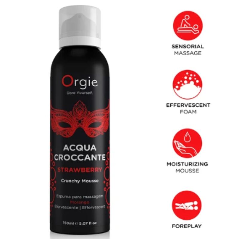 ORGIE - ACQUA CROCCANTE ESPUMA CRUJIENTE FRESA PARA MASAJE 150 ML 8 img 233983 91adf30cd87e7924e79e497a6404114e 1