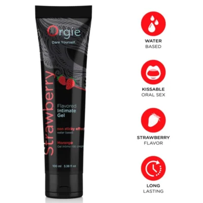 ORGIE – LUBRICANETE GEL ÍNTIMO BESABLE BASE AGUA FRESA 100 ML