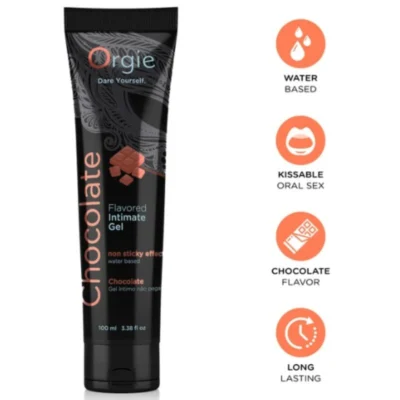 ORGIE – LUBE TUBE CHOCOLATE GEL ÍNTIMO BESABLE BASE AGUA 100 ML