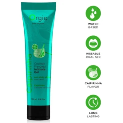 ORGIE – LUBE TUBE COCKTAIL CAIPIRINHA GEL ÍNTIMO BESABLE BASE AGUA 100 ML
