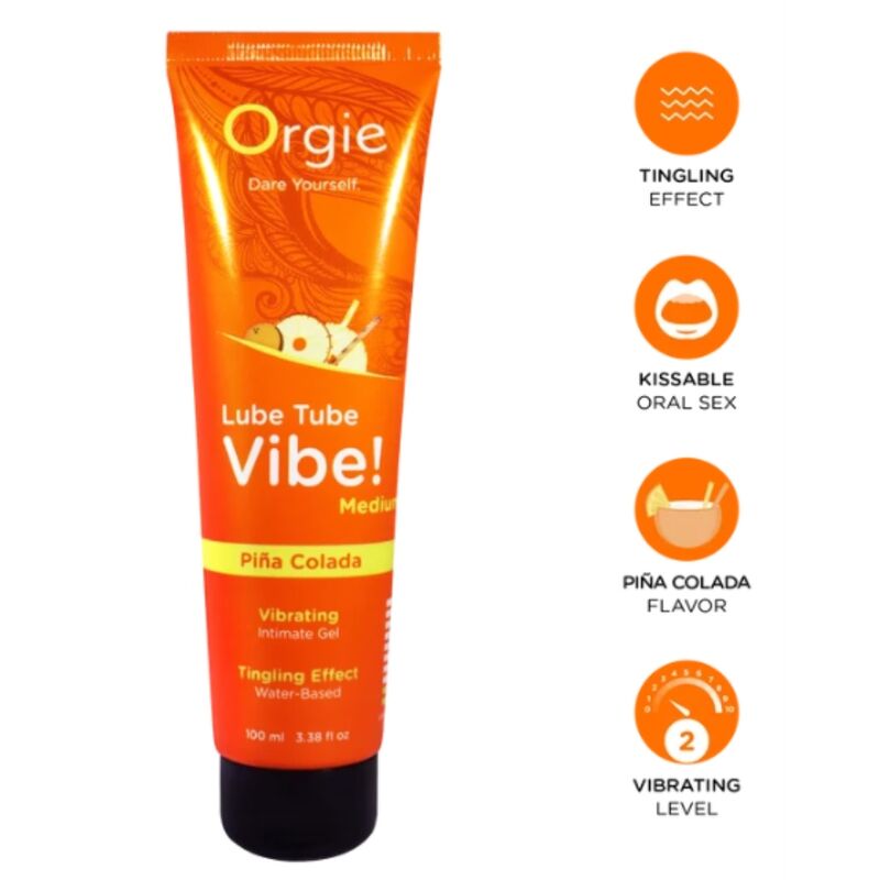 ORGIE - LUBE TUBE VIBE! PIÑA COLADA GEL ÍNTIMO BESABLE EFECTO HORMIGUEO MEDIO 100 ML 2 img 234076 5b7c6d54d0f3c2facccd2457a1c2decb 1