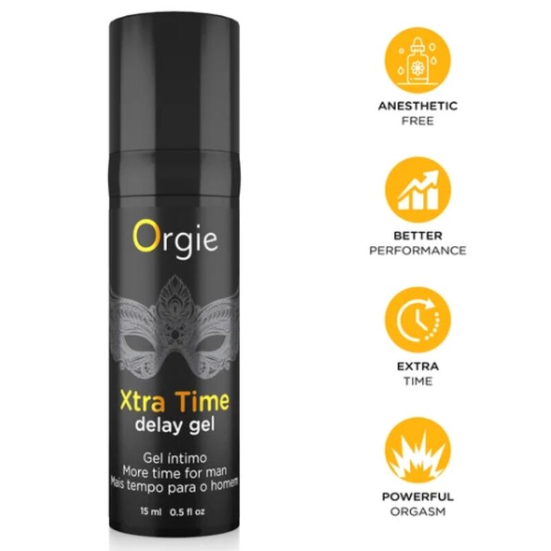 ORGIE - XTRA TIME GEL RETARDANTE SIN ANESTÉSICOS 15 ML 6 img 234147 5b29995a8630b6571cf9edecad1b8473 1