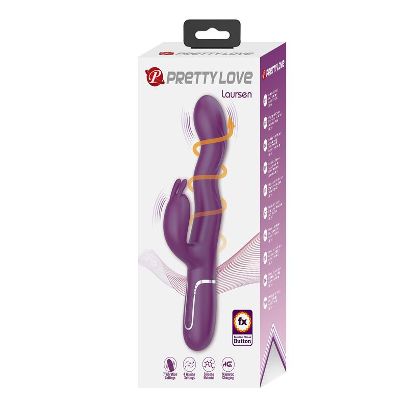 PRETTY LOVE - VIBRADOR RABBIT LOURSEN CON MOVIMIENTO OSCILANTE Y 7 VIBRACIONES RECARGABLE USB MORADO 4 PRETTY LOVE - VIBRADOR RABBIT LOURSEN CON MOVIMIENTO OSCILANTE Y 7 VIBRACIONES RECARGABLE USB MORADO - Imagen 4