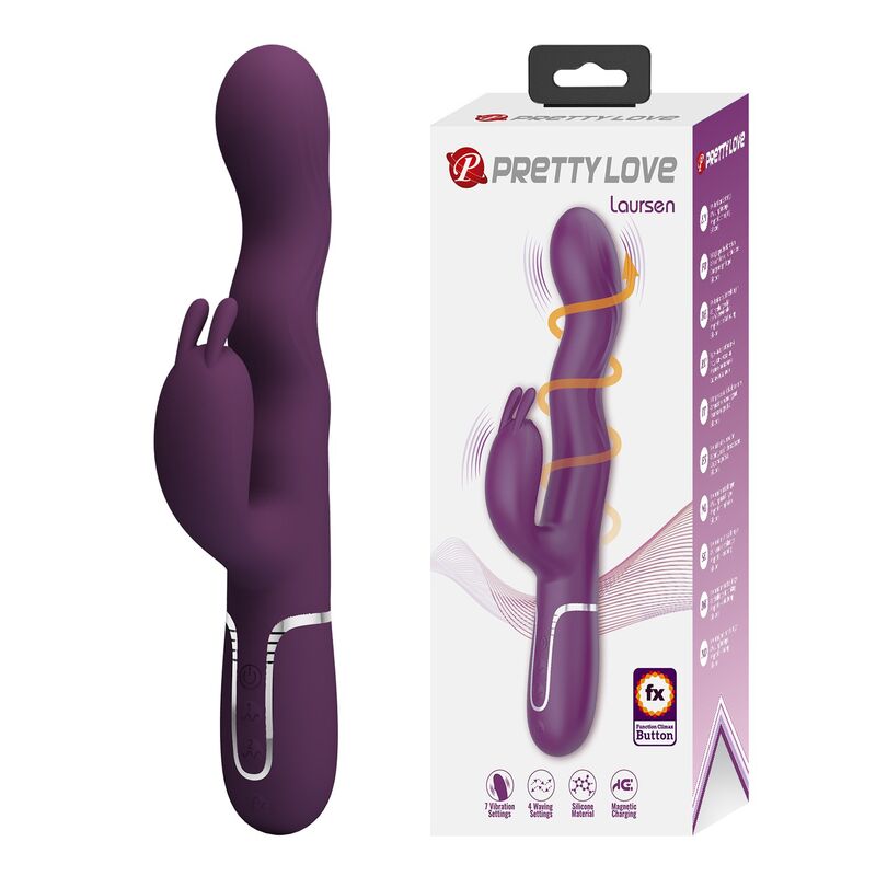 PRETTY LOVE - VIBRADOR RABBIT LOURSEN CON MOVIMIENTO OSCILANTE Y 7 VIBRACIONES RECARGABLE USB MORADO 1 PRETTY LOVE - VIBRADOR RABBIT LOURSEN CON MOVIMIENTO OSCILANTE Y 7 VIBRACIONES RECARGABLE USB MORADO