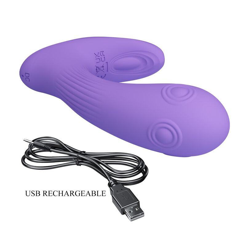 PRETTY LOVE - ANDROMEDA VIBRADOR DE DOBLE ESTIMULACIÓN RECARGABLE MORADO 4 PRETTY LOVE - ANDROMEDA VIBRADOR DE DOBLE ESTIMULACIÓN RECARGABLE MORADO - Imagen 4