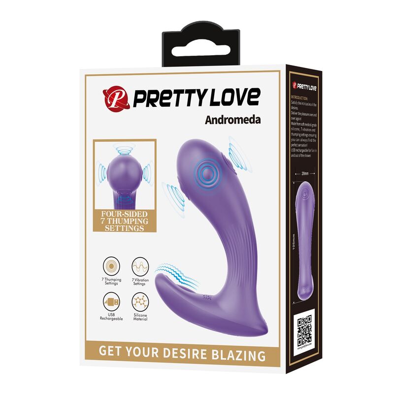 PRETTY LOVE - ANDROMEDA VIBRADOR DE DOBLE ESTIMULACIÓN RECARGABLE MORADO 6 PRETTY LOVE - ANDROMEDA VIBRADOR DE DOBLE ESTIMULACIÓN RECARGABLE MORADO - Imagen 6
