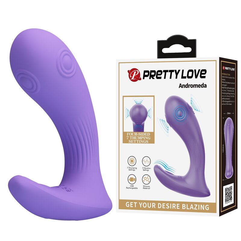 PRETTY LOVE - ANDROMEDA VIBRADOR DE DOBLE ESTIMULACIÓN RECARGABLE MORADO 2 PRETTY LOVE - ANDROMEDA VIBRADOR DE DOBLE ESTIMULACIÓN RECARGABLE MORADO - Imagen 2