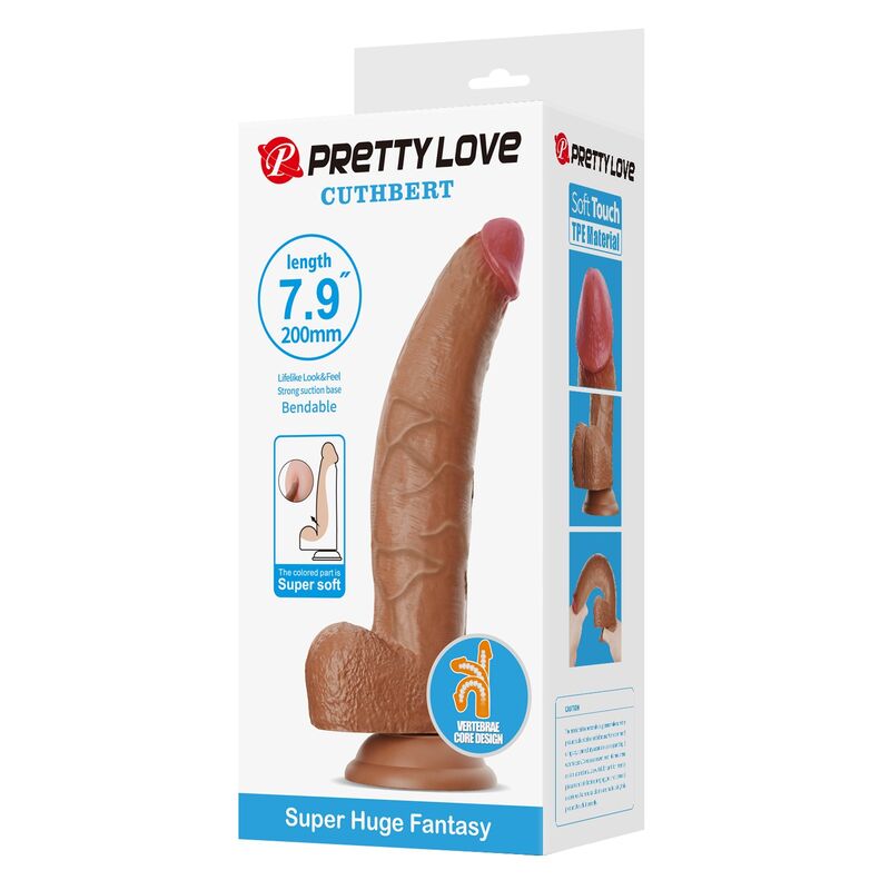 PRETTY LOVE - CUTHBERT DILDO REALÍSTICO FLEXIBLE 20 CM Ø 5 CM TPE MARRÓN 3 PRETTY LOVE - CUTHBERT DILDO REALÍSTICO FLEXIBLE 20 CM Ø 5 CM TPE MARRÓN - Imagen 3