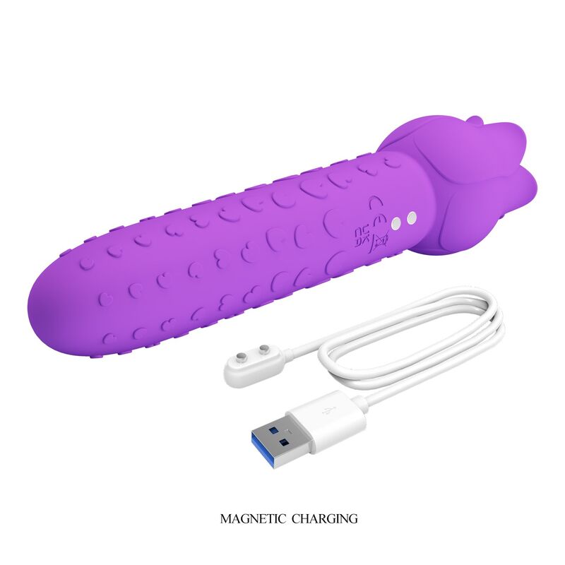 PRETTY LOVE - DANNELL VIBRADOR CON ESTIMULACIÓN ORAL Y CLITORAL RECARGABLE MORADO 10 PRETTY LOVE - DANNELL VIBRADOR CON ESTIMULACIÓN ORAL Y CLITORAL RECARGABLE MORADO - Imagen 10