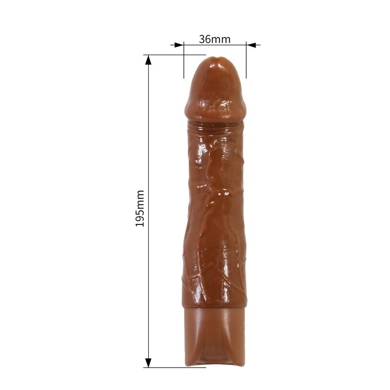 PRETTY LOVE - DONALD VIBRADOR REALÍSTICO 19,5 CM Ø 4 CM COLOR MARRÓN 6 PRETTY LOVE - DONALD VIBRADOR REALÍSTICO 19,5 CM Ø 4 CM COLOR MARRÓN - Imagen 6