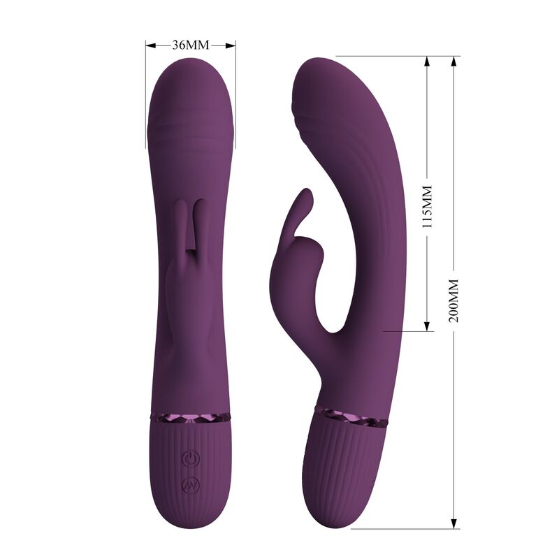 PRETTY LOVE - ROCCO VIBRADOR RABBIT RECARGABLE 10 FUNCIONES MORADO 3 PRETTY LOVE - ROCCO VIBRADOR RABBIT RECARGABLE 10 FUNCIONES MORADO - Imagen 3