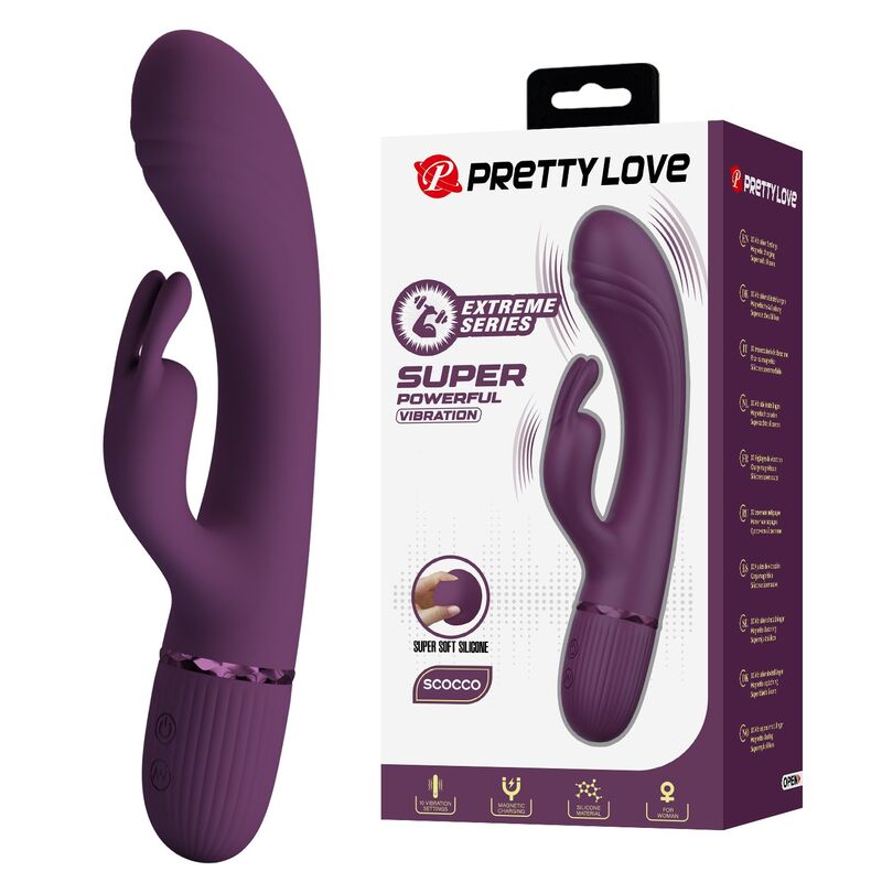 PRETTY LOVE - ROCCO VIBRADOR RABBIT RECARGABLE 10 FUNCIONES MORADO 1 PRETTY LOVE - ROCCO VIBRADOR RABBIT RECARGABLE 10 FUNCIONES MORADO