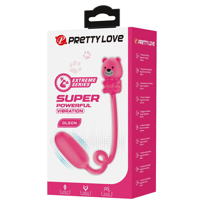 PRETTY LOVE - OLSON HUEVO VIBRADOR CON MANDO POR CABLE RECARGABLE ROSA 4 PRETTY LOVE - OLSON HUEVO VIBRADOR CON MANDO POR CABLE RECARGABLE ROSA - Imagen 4