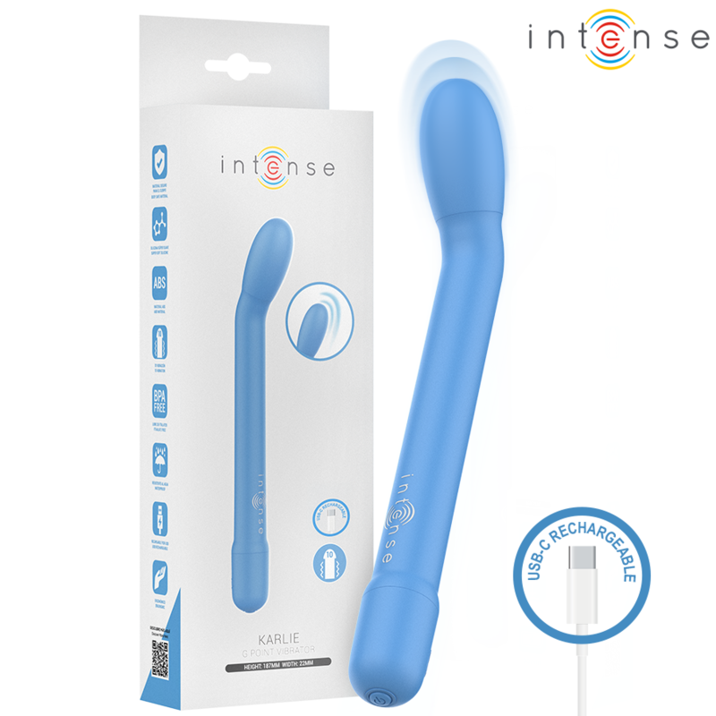INTENSE - KARLIE ESTIMULADOR PUNTO-G RECARGABLE AZUL 10 img 232146 ba697ddf0d71aa374020530775ff228f 1
