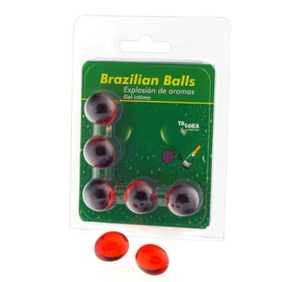 TALOKA – BRAZILIAN BALLS GEL ÍNTIMO FRESAS & CHAMPN 5 BOLAS