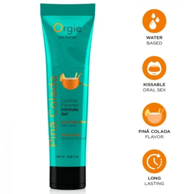 ORGIE – LUBE TUBE COCKTAIL PIÑA COLADA GEL ÍNTIMO BESABLE BASE AGUA 100 ML