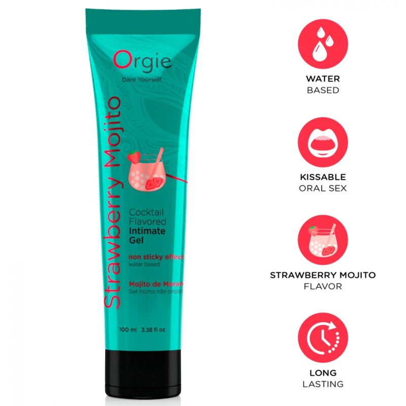 ORGIE - LUBRICANTE GEL ÍNTIMO BESABLE BASE DE AGUA COCKTAIL MOJITO DE FRESA 100 ML 2 img 233907 29416f58acb9695d6cae0cee336ab4db 1