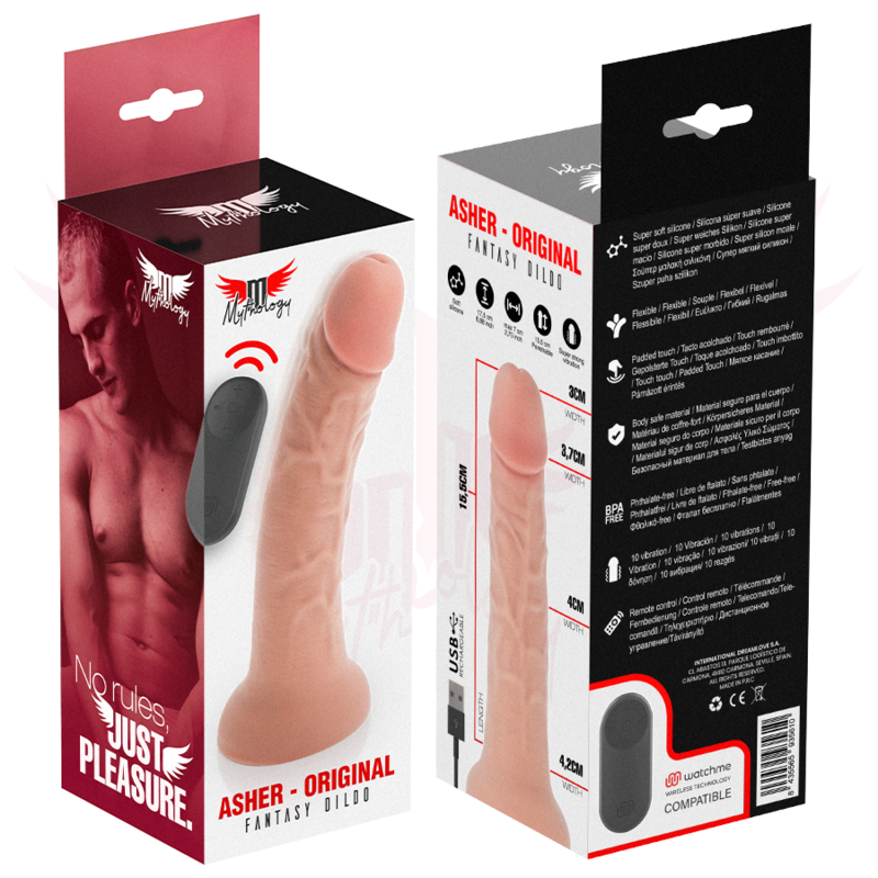 MYTHOLOGY - ASHER ORIGINAL DILDO S - VIBRADOR COMPATIBLE CON WATCHME WIRELESS TECHNOLOGY 4 MYTHOLOGY - ASHER ORIGINAL DILDO S - VIBRADOR COMPATIBLE CON WATCHME WIRELESS TECHNOLOGY - Imagen 4