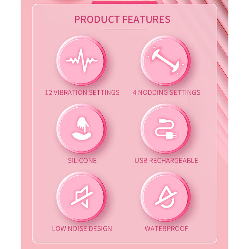 PRETTY LOVE - DUDEN VIBRADOR DE SILICONA RECARGABLE 12 MODOS DE VIBRACIÓN Y 3 MODOS DE BALANCEO ROSA 8 PRETTY LOVE - DUDEN VIBRADOR DE SILICONA RECARGABLE 12 MODOS DE VIBRACIÓN Y 3 MODOS DE BALANCEO ROSA - Imagen 8
