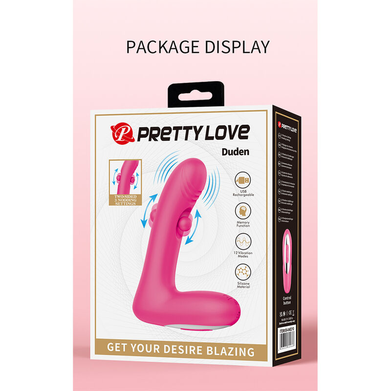 PRETTY LOVE - DUDEN VIBRADOR DE SILICONA RECARGABLE 12 MODOS DE VIBRACIÓN Y 3 MODOS DE BALANCEO ROSA 9 PRETTY LOVE - DUDEN VIBRADOR DE SILICONA RECARGABLE 12 MODOS DE VIBRACIÓN Y 3 MODOS DE BALANCEO ROSA - Imagen 9