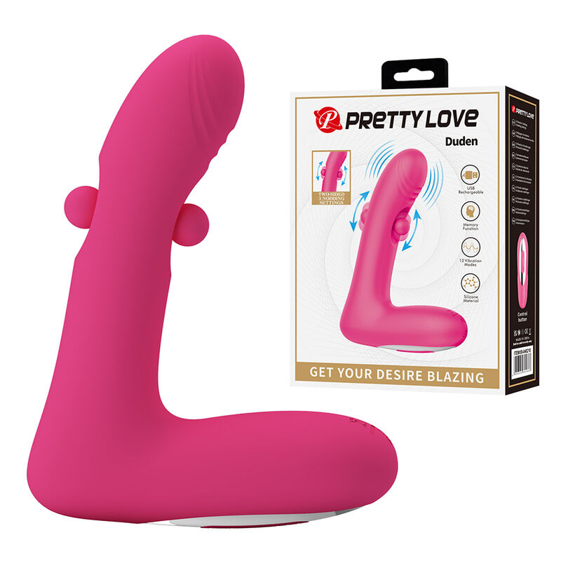 PRETTY LOVE - DUDEN VIBRADOR DE SILICONA RECARGABLE 12 MODOS DE VIBRACIÓN Y 3 MODOS DE BALANCEO ROSA 1 PRETTY LOVE - DUDEN VIBRADOR DE SILICONA RECARGABLE 12 MODOS DE VIBRACIÓN Y 3 MODOS DE BALANCEO ROSA