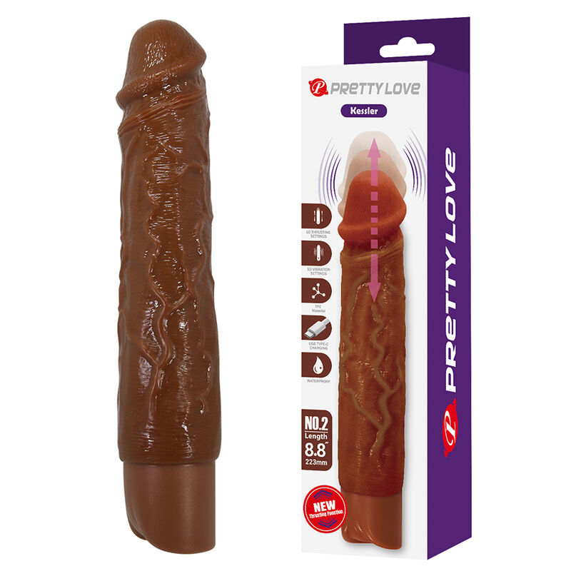 PRETTY LOVE - KESSLER DILDO VIBRADOR REALISTA 10 MODOS DE VIBRACIÓN Y 10 DE EMPUJE 22 CM MARRÓN 7 img 234396 5cfae540c1f8d8ce55ca199dff40728a 1