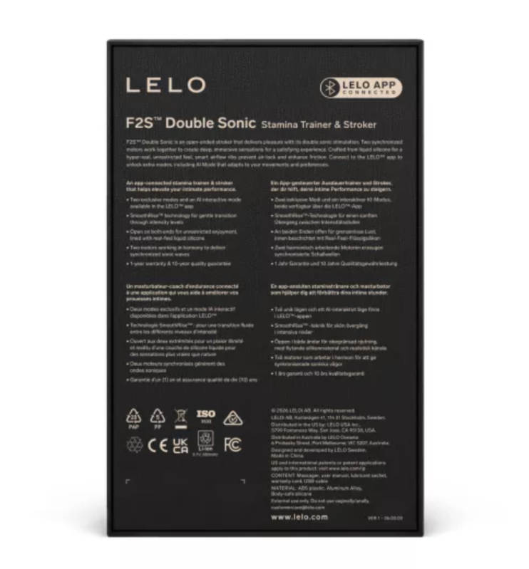 LELO - F2S DOUBLE SONIC MASTURBADOR MASCULINO CON DOBLE ESTIMULACIÓN SÓNICA ROJO 5 LELO - F2S DOUBLE SONIC MASTURBADOR MASCULINO CON DOBLE ESTIMULACIÓN SÓNICA ROJO - Imagen 5