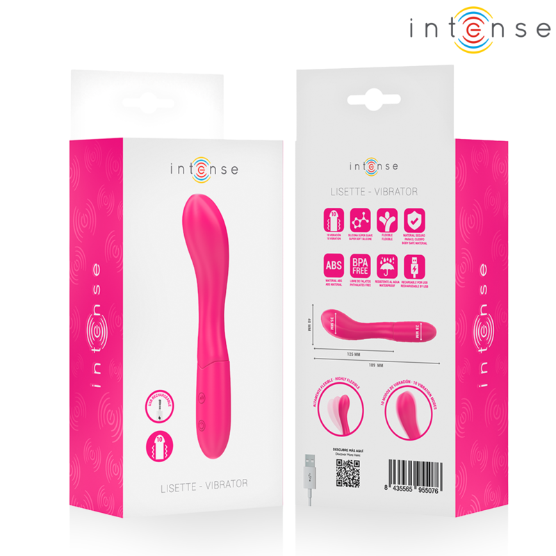 INTENSE - LISETTE VIBRADOR 19 CM FLEXIBLE 10 VIBRACIONES ROSA 14 img 234809 3d1aa79954a88f1001f6db589c1873a6 1