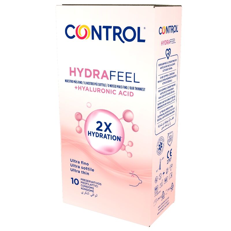 CONTROL - HYDRAFEEL PRESERVATIVOS ULTRAFINOS CON ÁCIDO HIALURÓNICO 10 UDS 3 CONTROL - HYDRAFEEL PRESERVATIVOS ULTRAFINOS CON ÁCIDO HIALURÓNICO 10 UDS - Imagen 3