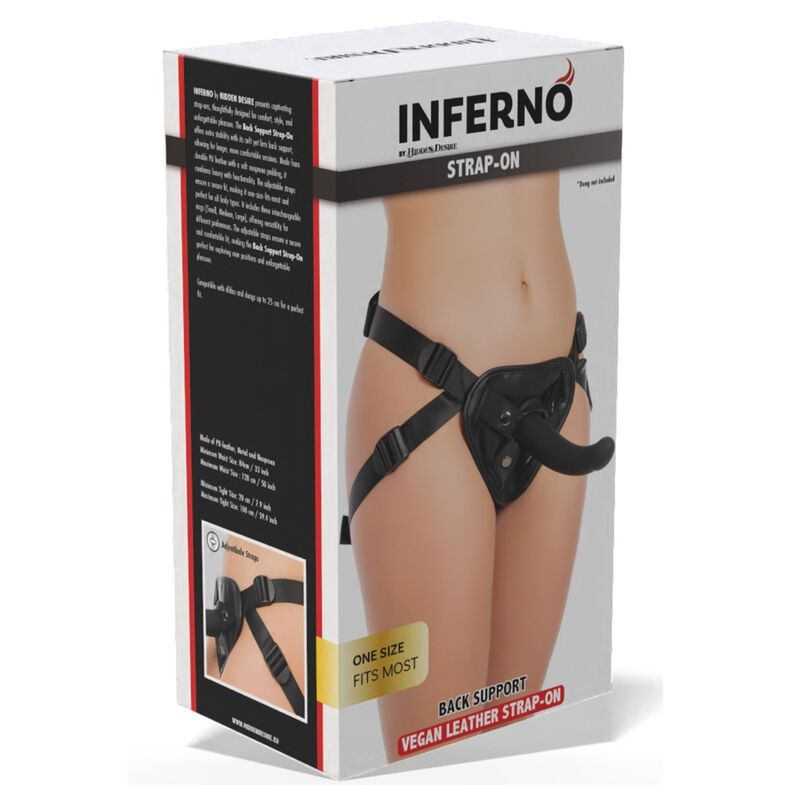 HIDDEN DESIRE - INFERNO STRAP-ON ARNÉS AJUSTABLE CON SOPORTE LUMBAR NEGRO 2 HIDDEN DESIRE - INFERNO STRAP-ON ARNÉS AJUSTABLE CON SOPORTE LUMBAR NEGRO - Imagen 2
