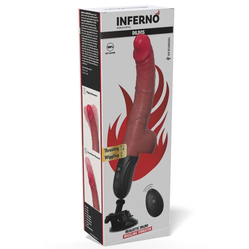 HIDDEN DESIRE - INFERNO VIBRADOR REALISTA CON EMPUJE Y OSCILACIÓN 28 CM CONTROL REMOTO COLOR PIEL 2 HIDDEN DESIRE - INFERNO VIBRADOR REALISTA CON EMPUJE Y OSCILACIÓN 28 CM CONTROL REMOTO COLOR PIEL - Imagen 2