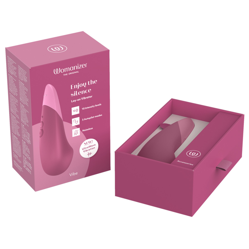 WOMANIZER - VIBE VIBRADOR LAY-ON SILENCIOSO ROSA OSCURO 8 WOMANIZER - VIBE VIBRADOR LAY-ON SILENCIOSO ROSA OSCURO - Imagen 8