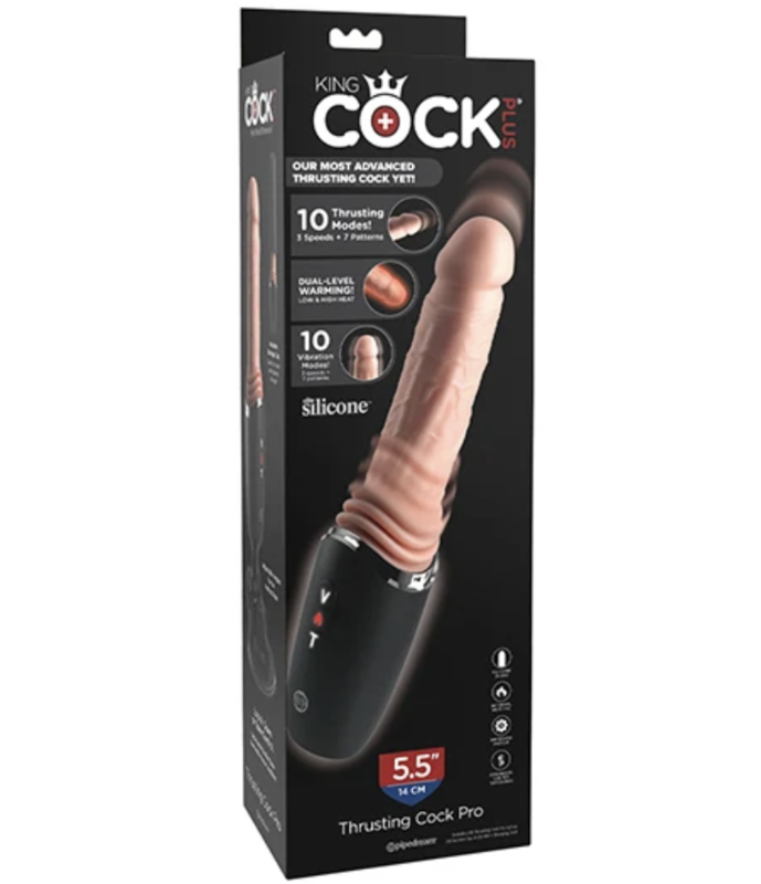 KING COCK PLUS - THRUSTING COCK PRO DILDO DE SILICONA CON EMPUJE VIBRACIÓN Y CALOR LIGHT 12,7 CM 14 img 237096 0bb25a6dfa0aa560a748b66b8694f53d 1