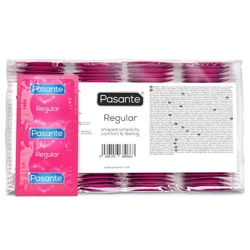PASANTE – CONDOM GAMA REGULAR 144 UNIDADES (BOLSA)