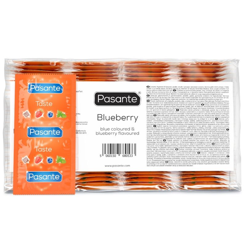 PASANTE - PRESERVATIVO SABOR ARANDANO BOLSA 144 UNIDADES