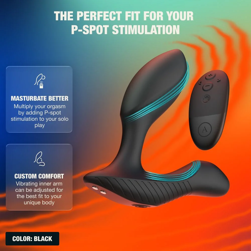 ARCWAVE - PERK MASAJEADOR PROSTÁTICO VIBRADOR CON DOBLE MOTOR Y CONTROL REMOTO NEGRO 2 ARCWAVE - PERK MASAJEADOR PROSTÁTICO VIBRADOR CON DOBLE MOTOR Y CONTROL REMOTO NEGRO - Imagen 2