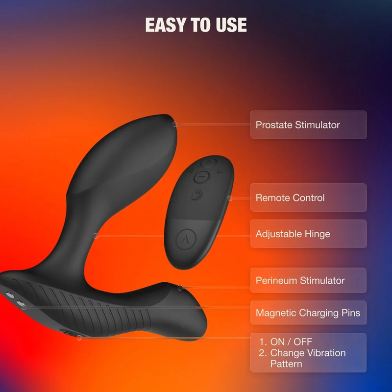 ARCWAVE - PERK MASAJEADOR PROSTÁTICO VIBRADOR CON DOBLE MOTOR Y CONTROL REMOTO NEGRO 5 ARCWAVE - PERK MASAJEADOR PROSTÁTICO VIBRADOR CON DOBLE MOTOR Y CONTROL REMOTO NEGRO - Imagen 5