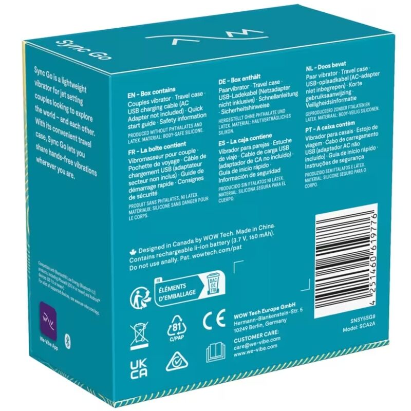 WE-VIBE - SYNC GO ESTIMULADOR DUAL VIOLETA 5 WE-VIBE - SYNC GO ESTIMULADOR DUAL VIOLETA - Imagen 5