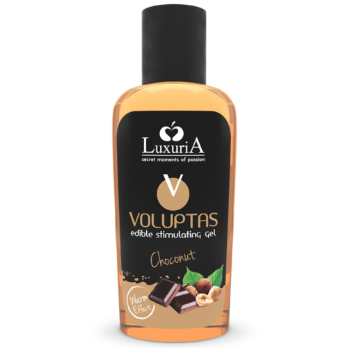 INTIMATELINE LUXURIA - VOLUPTAS GEL MASAJE COMESTIBLE EFECTO CALOR - CHOCONUT 100 ML · INTIMATELINE · MASAJE EFECTO CALOR